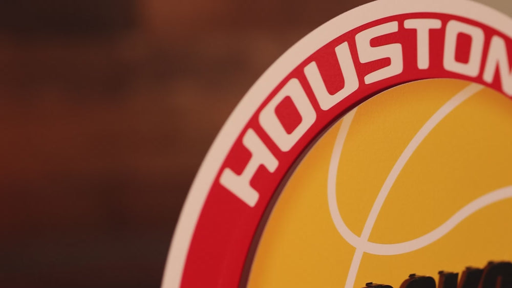 Houston Rockets Vintage "1972-1995" 3D Vintage Metal Wall Art