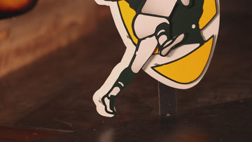 Green Bay Packers 1968-79 Throwback 3D Vintage Metal Wall Art