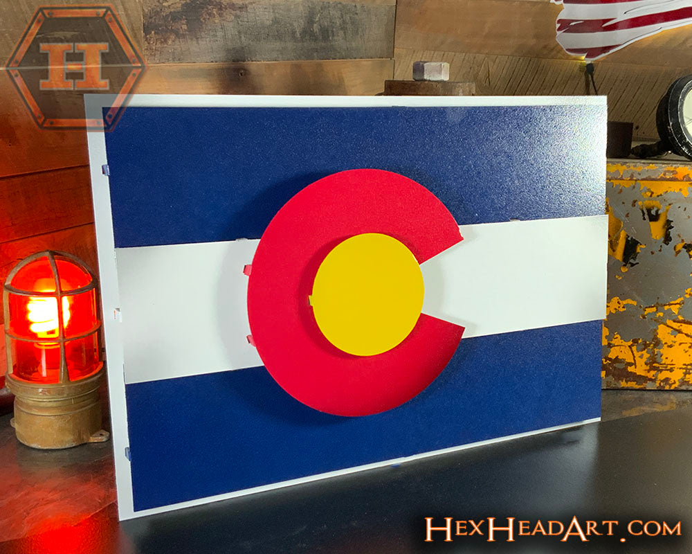 Colorado State Flag 3D Premium Grade Aluminum Wall Art