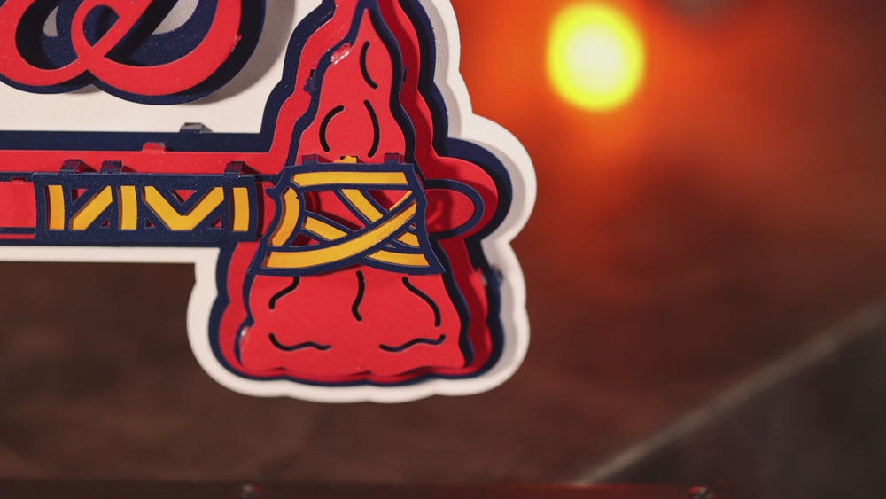 Atlanta Braves Tomahawk 3D Metal Wall Art
