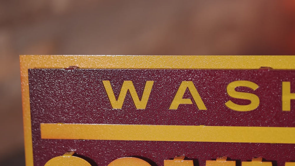 Washington Commanders "COMMANDERS" 3D Vintage Metal Wall Art