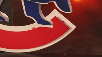 Chicago Cubs "Walking Cub" Logo 3D Metal Wall Art