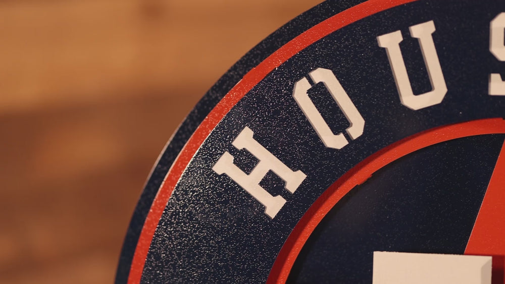 Houston Astros Crest 3D Metal Wall Art