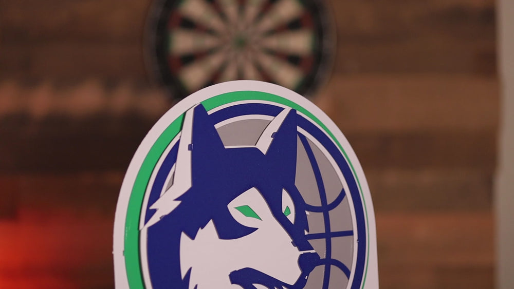 Minnesota Timberwolves Vintage "1989-1996" 3D Vintage Metal Wall Art