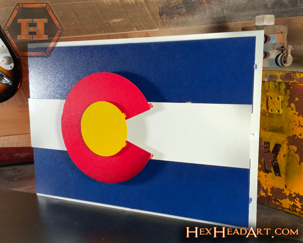 Colorado State Flag 3D Premium Grade Aluminum Wall Art