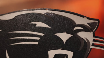 MONOCHROME - Carolina Panthers 3D Vintage Metal Wall Art