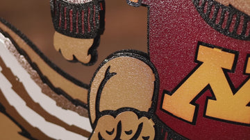 Minnesota Gophers "Goldy" Mascot, 3D Vintage Metal Wall Art