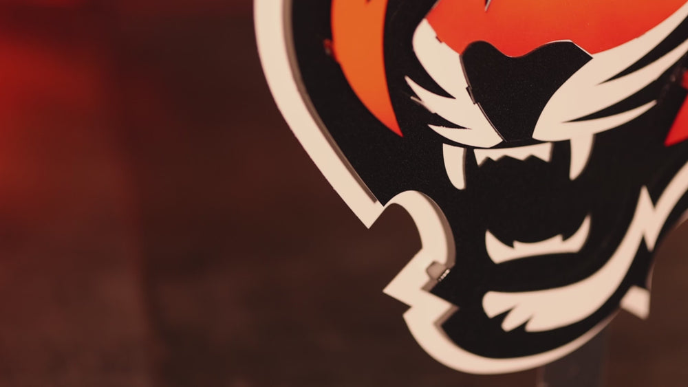 Cincinnati Bengals "Tiger Mascot" 3D Vintage Metal Wall Art