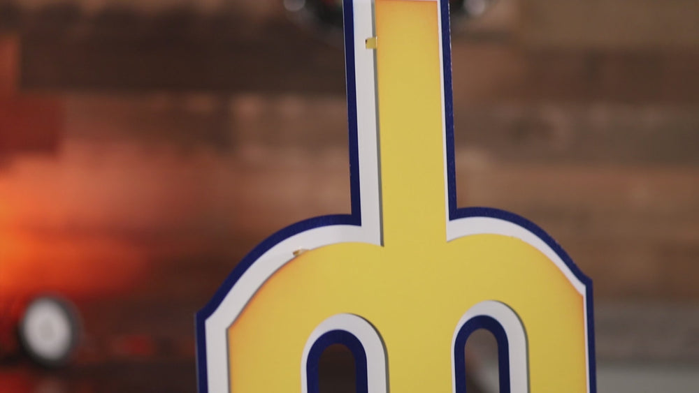 Seattle Mariners Cooperstown "Trident M" 3D Vintage Metal Wall Art