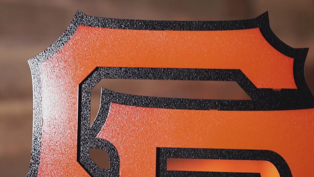 San Francisco Giants Interlocking "SF" Logo 3D Metal Wall Art