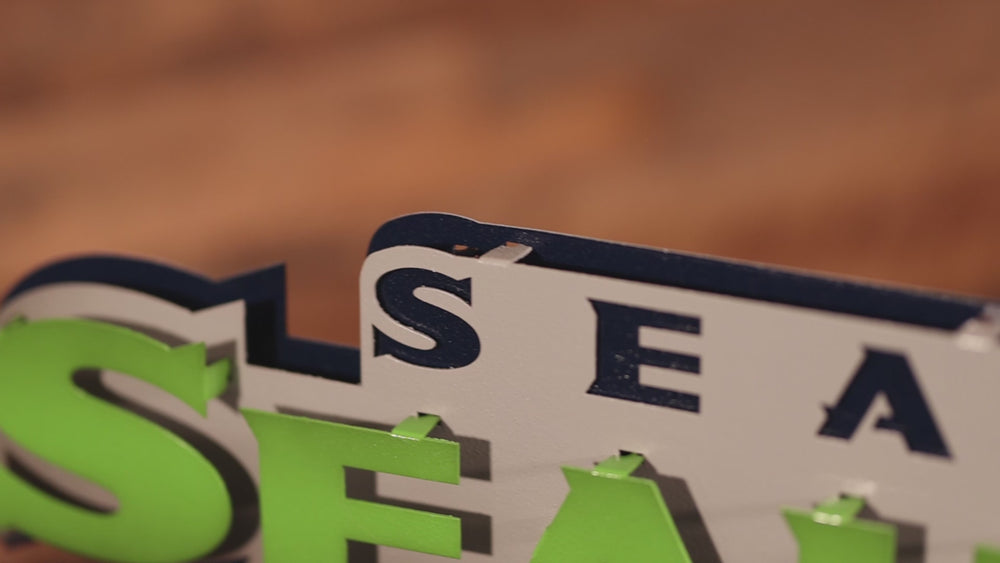 Seattle Seahawks 3D Vintage Metal Wall Art