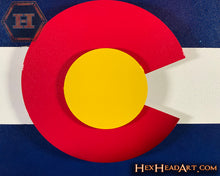 Load image into Gallery viewer, Colorado State Flag 3D Premium Grade Aluminum Wall Art
