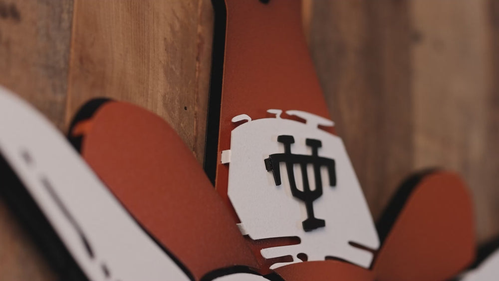 Texas Longhorns VAULT BEVO 3D Vintage Metal Wall Art