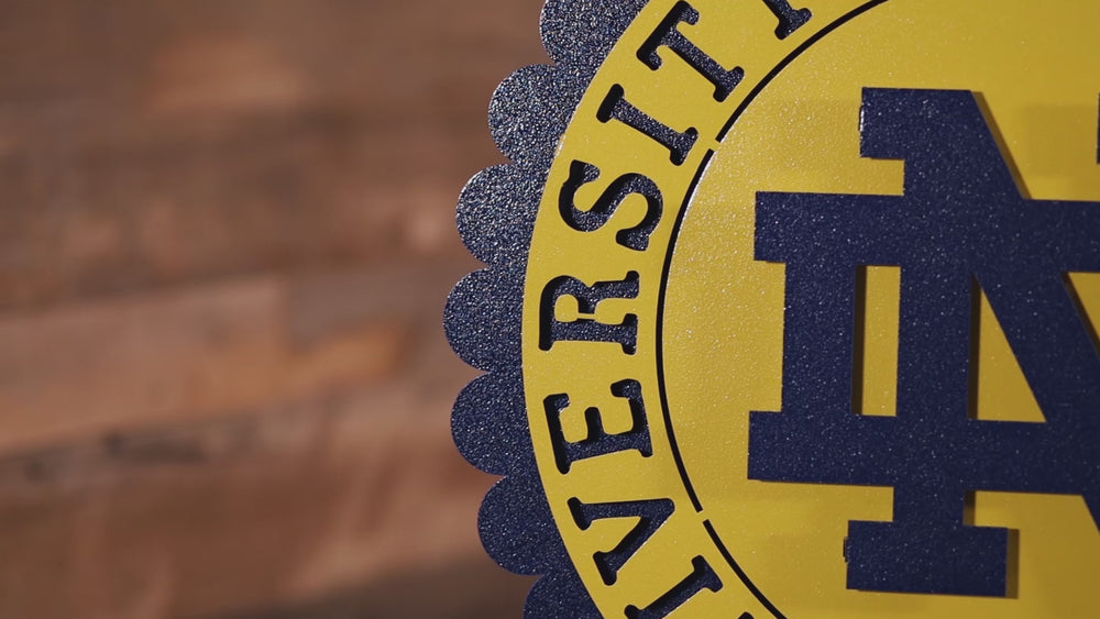 Notre Dame Seal 3D Vintage Metal Wall Art