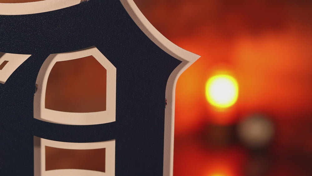 Detroit Tigers "D" - Navy/White 3D Vintage Metal Wall Art