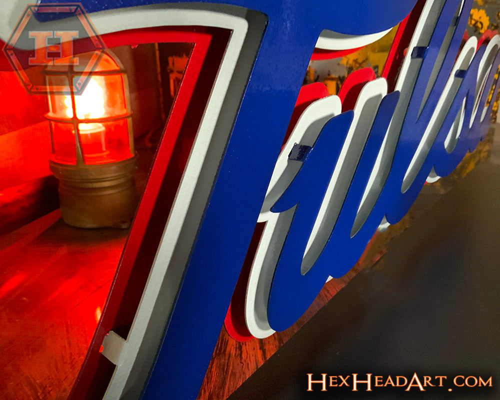 Tulsa Script Tulsa Golden Hurricanes 3d Layered Script Metal Wall Art – Hex Head Art