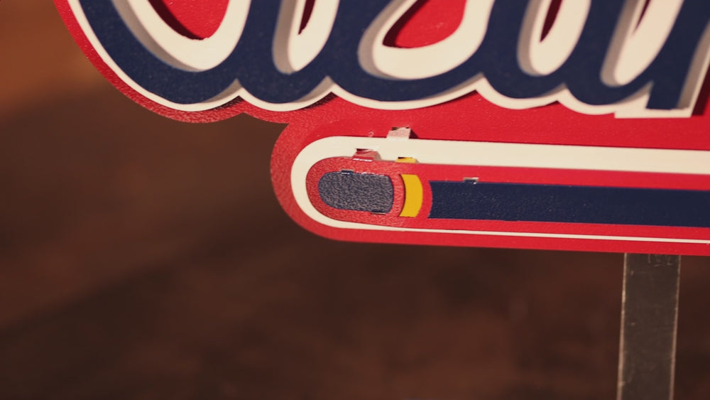Atlanta Braves Script "ATLANTA" 3D Metal Wall Art