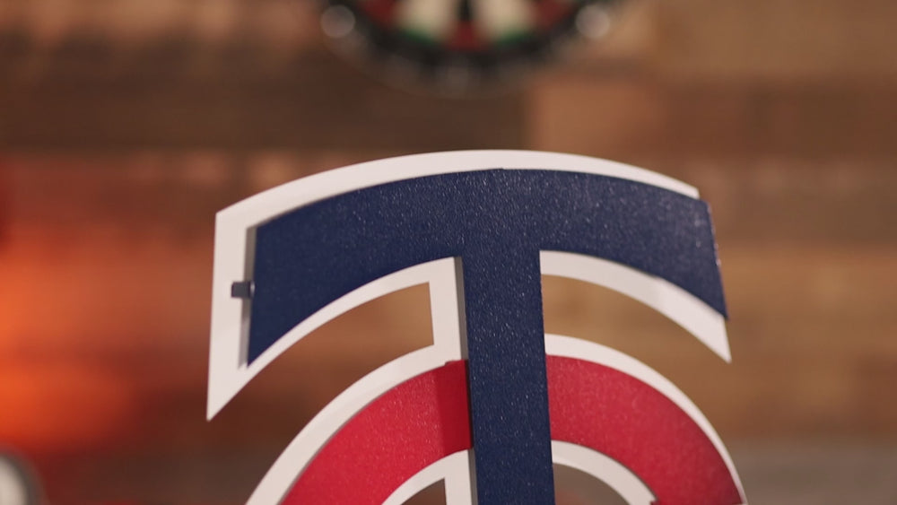 Minnesota Twins 2023 Interlocking TC Vintage Metal Wall Art