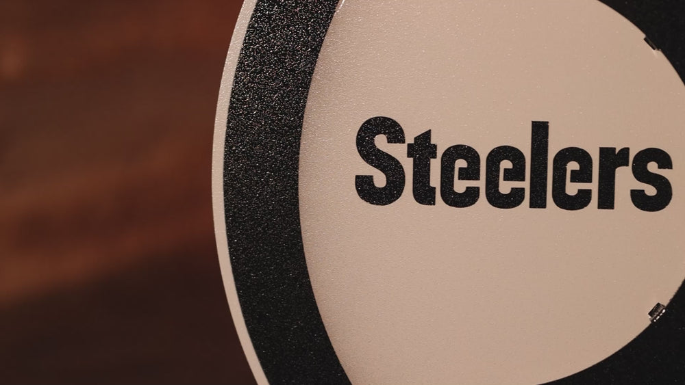 MONOCHROME - Pittsburgh Steelers "Steelmark"  3D Vintage Metal Wall Art