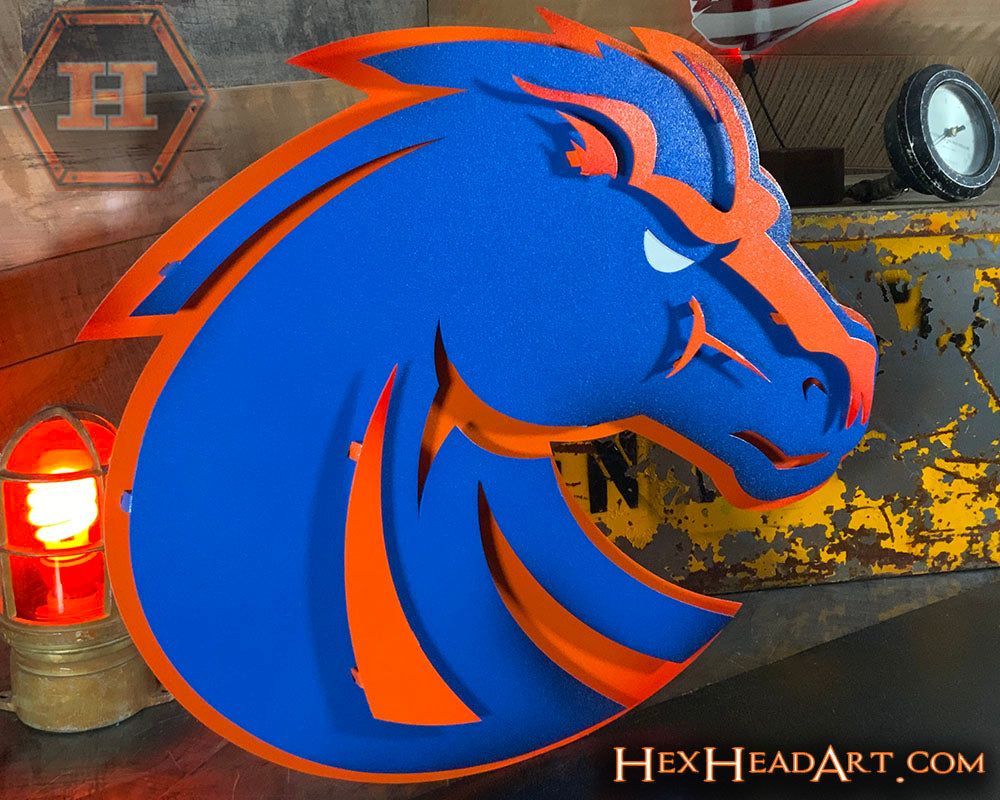 Left Side View Boise State Broncos 3D Metal Wall Art