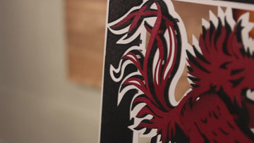 South Carolina Gamecocks "Block C" 3D Vintage Metal Wall Art