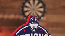 Load and play video in Gallery viewer, UCONN Huskies National Championship 2023 Vintage Metal Wall Art
