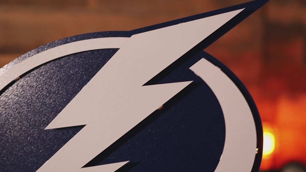 Tampa Bay Lightning White NHL 3D Vintage Metal Wall Art