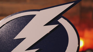 Tampa Bay Lightning White NHL 3D Vintage Metal Wall Art