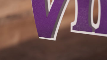 Minnesota Vikings "VIKINGS" 3D Vintage Metal Wall Art