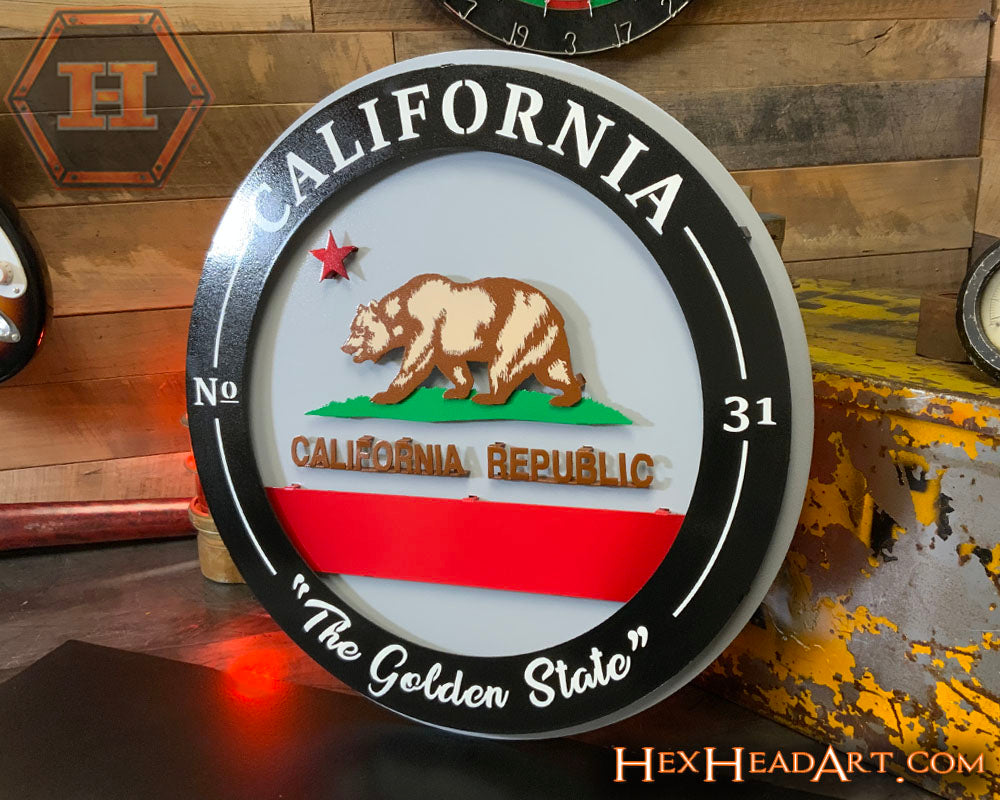 State of California Crest 3D Metal Wall Art