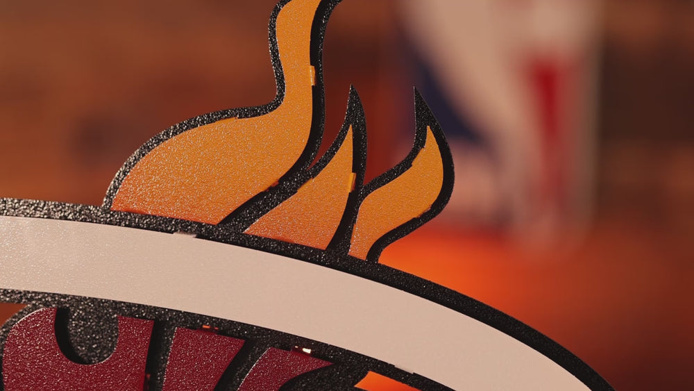 Miami Heat NBA 3D Vintage Metal Wall Art