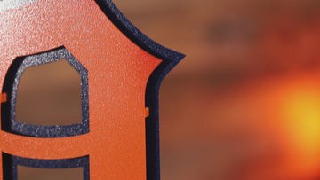 Detroit Tigers "D" - Orange/Navy 3D Vintage Metal Wall Art