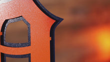 Load and play video in Gallery viewer, Detroit Tigers &quot;D&quot; - Orange/Navy 3D Vintage Metal Wall Art
