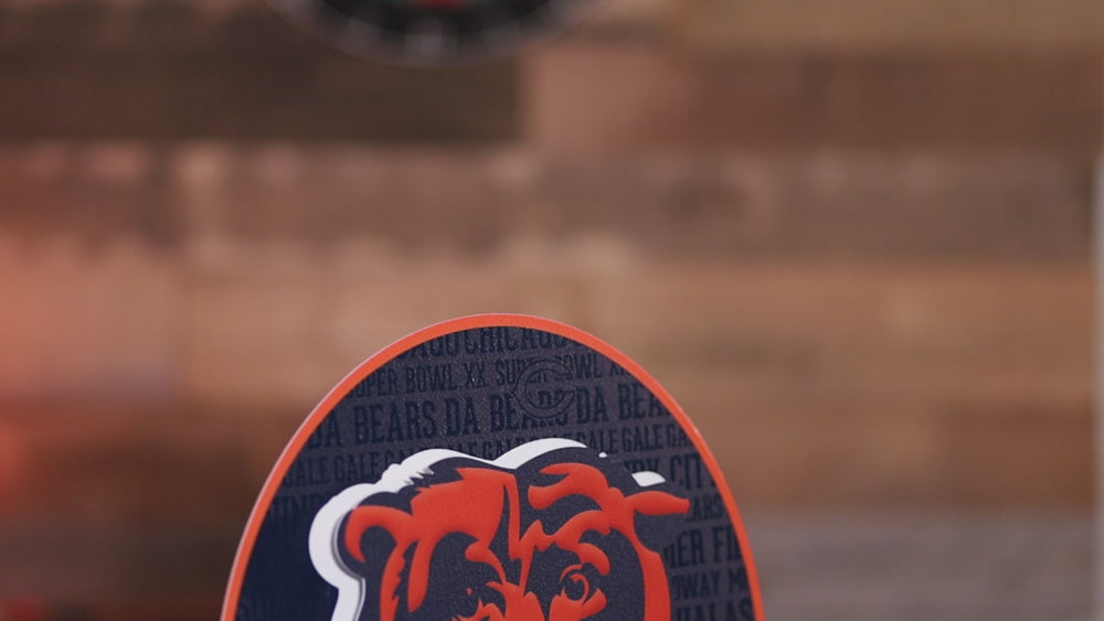 Chicago Bears CRAFT SERIES 3D Embossed Metal Wall Art