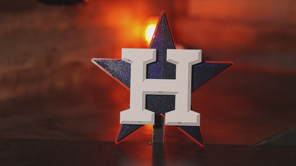 Houston Astros BLUE STAR GIFT COLLECTION 3D Vintage Metal Wall Art