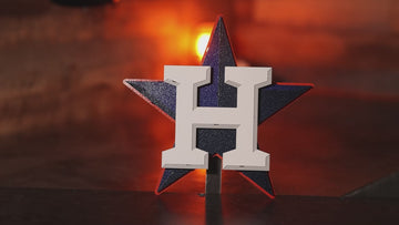 Houston Astros BLUE STAR GIFT COLLECTION 3D Vintage Metal Wall Art