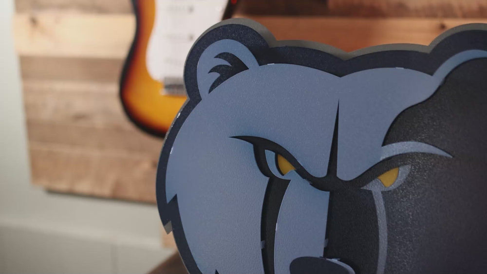 Memphis Grizzlies 3D Vintage Metal Wall Art