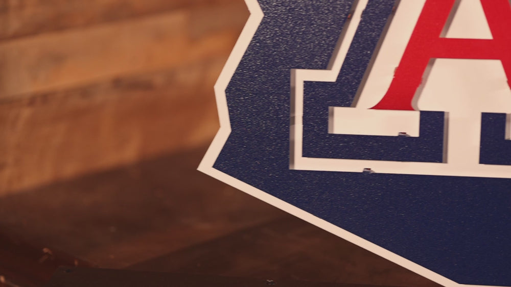 Arizona Wildcats  "A on STATE"  3D Vintage Metal Wall Art