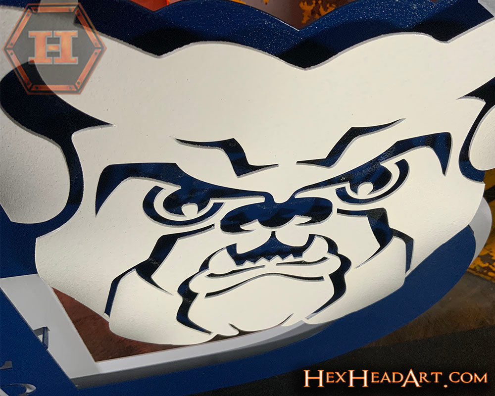 Butler HEX HEAD ORIGINAL " B with Bulldog" 3D Metal Wall Art