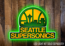 Load image into Gallery viewer, Seattle SuperSonics 3D Vintage Metal Wall Art
