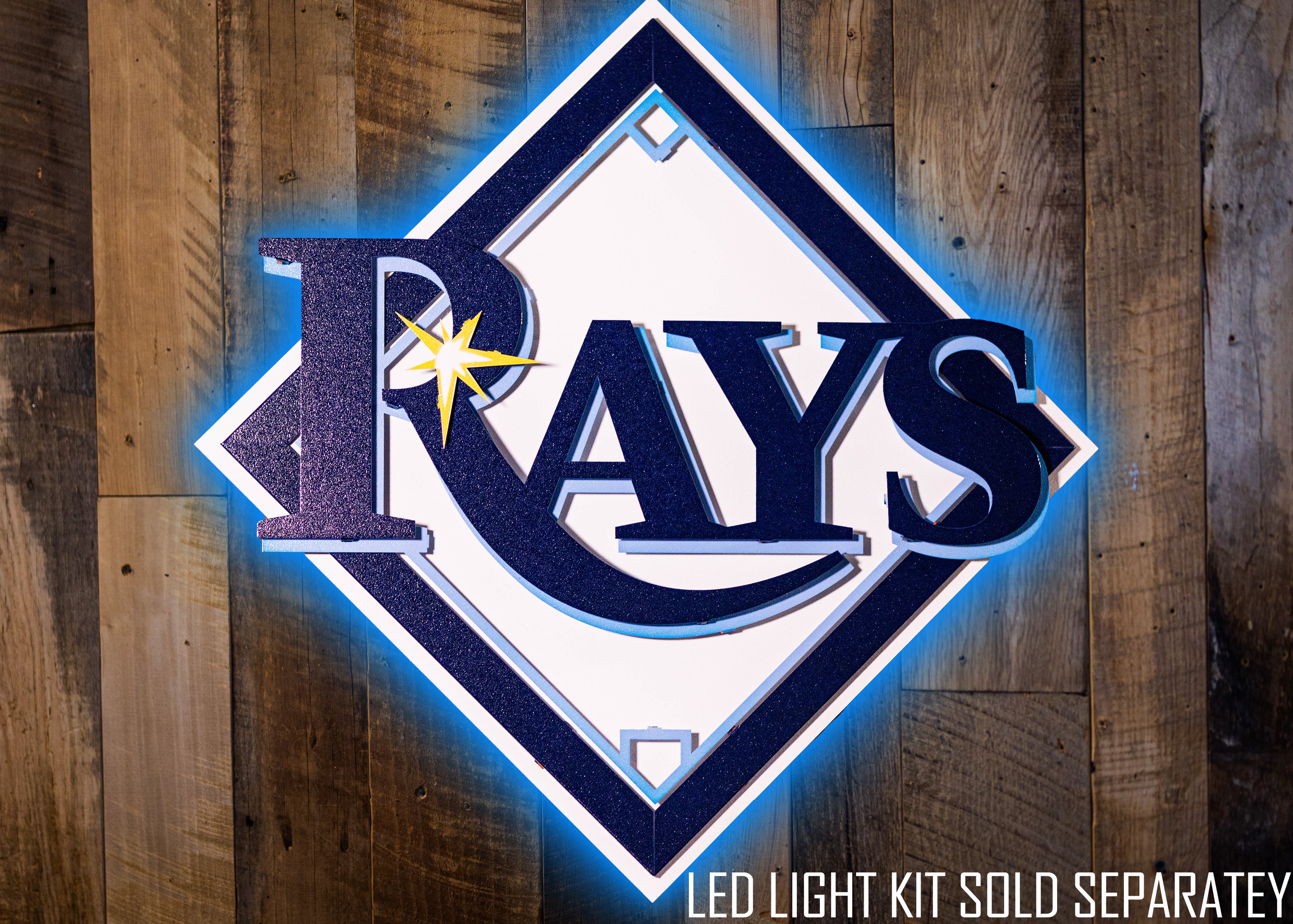 CLOSE OUT- Tampa Bay Rays Crest 3D Metal Wall Art