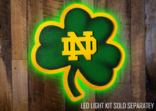 Load image into Gallery viewer, Notre Dame Shamrock 3D Vintage Metal Wall Art
