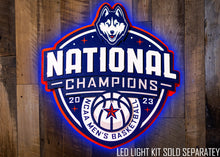 Load image into Gallery viewer, UCONN Huskies National Championship 2023 Vintage Metal Wall Art
