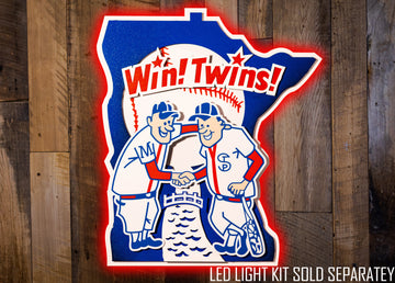 Minnesota Twins " Minnie and Paul" Cooperstown Logo 3D Metal Wall Art