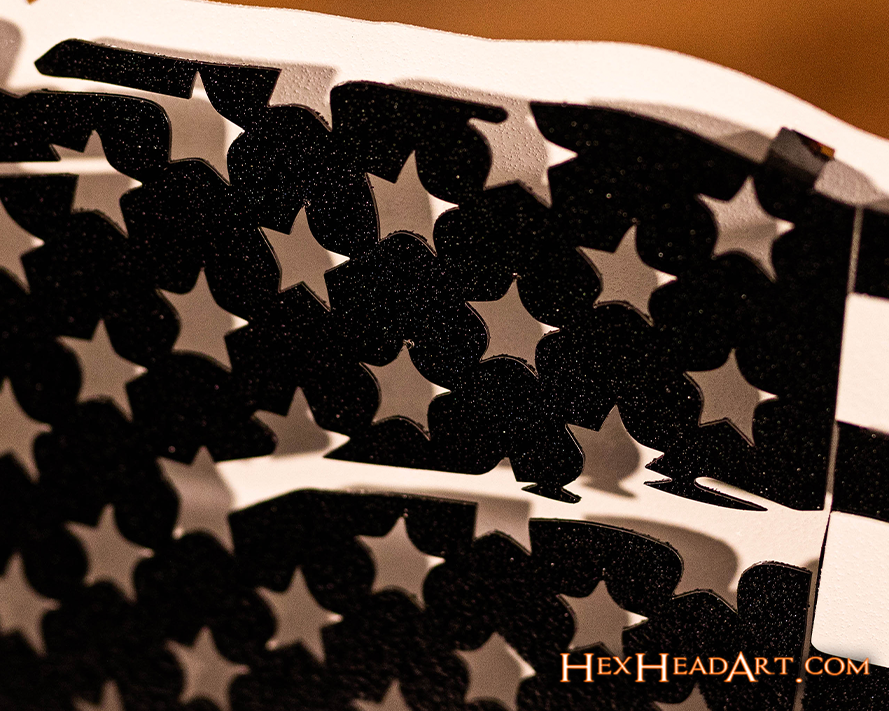 Tattered American Flag - Thin Red Line 3D Metal Wall Art