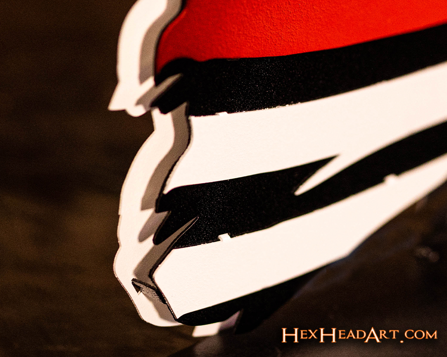 Tattered American Flag - Thin Red Line 3D Metal Wall Art