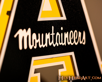 Appalachian State Mountaineers Logo 3D Vintage Metal Wall Art