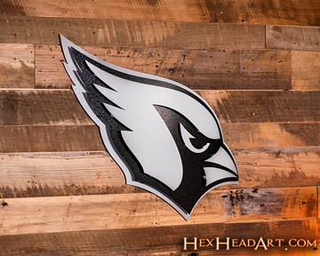 MONOCHROME - Arizona Cardinals Mascot 3D Vintage Metal Wall Art