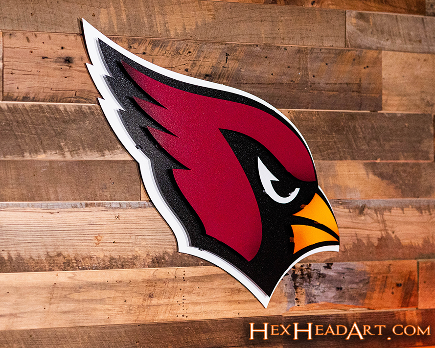 Arizona Cardinals Mascot 3D Vintage Metal Wall Art