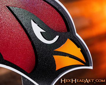 Arizona Cardinals Mascot 3D Vintage Metal Wall Art